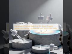 ขวดหยดแก้วน้ำมันผมสีดำด้านโปร่งใสสำหรับน้ำมันหอมระเหย น้ำหอม 15ml 30ml 50ml 100ml