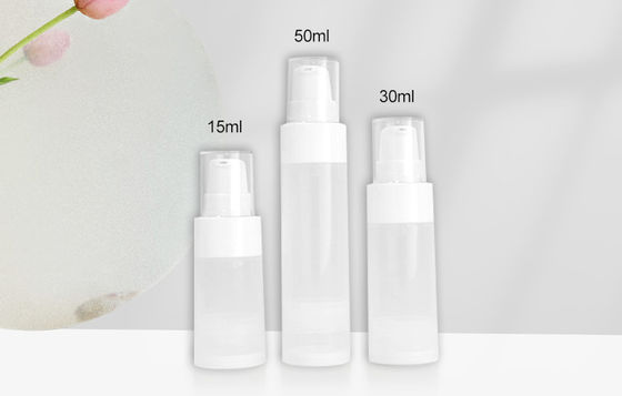 กระป๋องบํารุงผิวแบบไม่มีอากาศ 15ml 30ml แพ็คกระป๋องบํารุงผิวแบบว่างๆครึ่งโปร่งใส