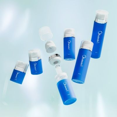กระป๋องไร้อากาศ 30ml 50ml 80ml 00ml 150ml 200ml กระป๋องไร้อากาศพลาสติก PP กระป๋องไร้อากาศ ชุดที่มีหัวปั๊ม 10
