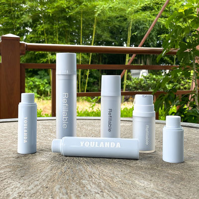 สะอาดต่อสิ่งแวดล้อม PET 15ml 30ml 50ml กระป๋องไม่มีอากาศที่สามารถเติมเต็มใหม่ กระป๋องปั๊มสัตว์เลี้ยง กระป๋องปั๊มไม่มีอากาศที่สามารถนําไปใช้ใหม่ กระป๋องปั๊มเครื่องสําอาง